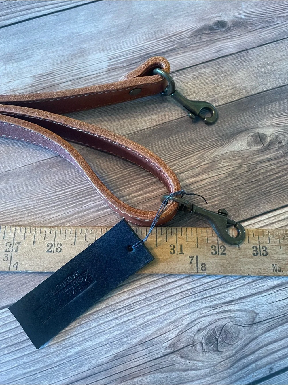 Parker Clay Premium Golden Leather Dog Leash - Coupler